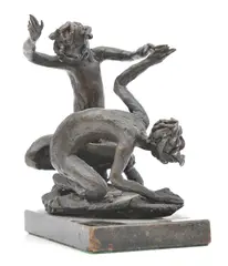 Lenore Boyd, Two Figures, bronze on marble base
