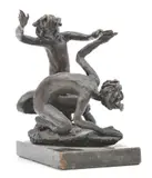 Lenore Boyd, Two Figures, bronze on marble base