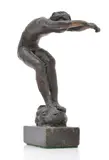 Lenore Boyd, Diver, bronze on marble base