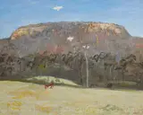 Shoalhaven Landscape by Arthur Boyd, oil on canvas, sold Sep 2016