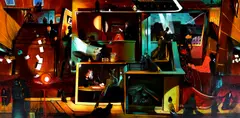 Peter Neilson, The Hotel Foyer: Going and Coming (If you want me I may be in the bar), 2009, oil on linen