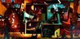 Peter Neilson, The Hotel Foyer: Going and Coming (If you want me I may be in the bar), 2009, oil on linen