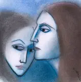 Robert Dickerson, Mother and Daughter, pastel
