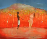 Lori Pensini, Pink Lily Lagoon, oil on canvas