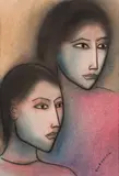Robert Dickerson, Brother and Sister, pastel