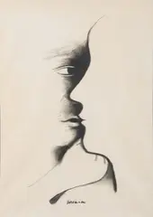 Gesture by Charles Blackman, charcoal, sold Jun 2016