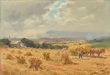 Charles Salis Lloyd, Haystacks, oil on canvas