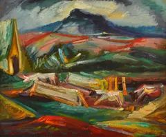 Francis Roy Thompson, Landscape, oil on canvas