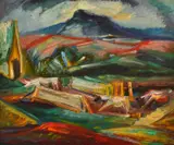 Francis Roy Thompson, Landscape, oil on canvas