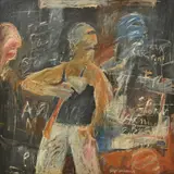 Peter Stephenson, Man with Axe, 1985, oil on canvas