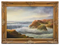 John Dollery, BREAKING WAVES, oil on canvas