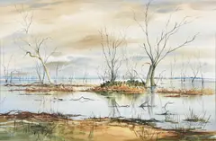 Robert T. Miller, THE MULWALA EXPERIENCE, watercolour