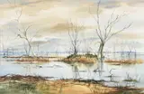 Robert T. Miller, THE MULWALA EXPERIENCE, watercolour