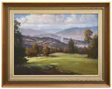 Charles Bock, OLINDA GOLF COURSE, oil on board