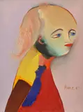 Anne Hall, Woman with Pink Background, 1967, oil on canvas