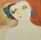 Anne Hall, Portrait with Blue Hair