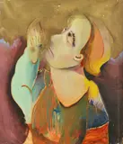 Anne Hall, Figure Praying, oil on canvas