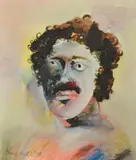 Anne Hall, Man with Moustache, 1978, oil on canvas