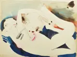 Anne Hall, Reclining Figure (Blue)