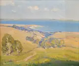 Raymond Wallis, COSTAL SCENE, OIL ON CANVAS