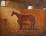 EQUESTRIAN PORTRAIT by George F. Fodor, OIL ON CANVAS, (PATCH REPAIRS), sold Feb 2016