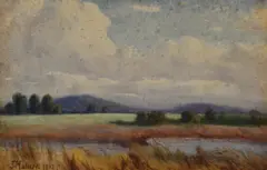 John Mather, LANDSCAPE AND STREAM, WATERCOLOUR