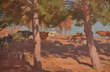 William Rowell, LIGHT AND SHADE, OIL ON BOARD