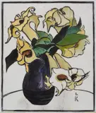 Lisette Kohlhagen, Trumpet Lily, linocut