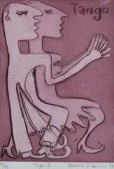Deborah Halpern, Tango 2, 1999, etching 75/99