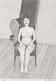 John Brack, Nude on Chair, 1982, lithograph 18/50