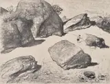 Lloyd Rees, Boulders at Werri Beach