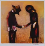 Charles Blackman, The Meeting, limited edition print A/P