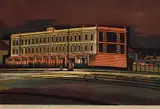 Kenneth Jack, Old Melbourne Building No. 4 - Royal Terrace, Fitzroy, Built, 1854, linocut 31/60