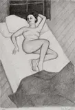 John Brack, Nude Resting, 1982, lithograph 19/50