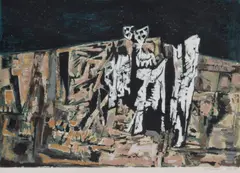 Untitled by Yosl Bergner, screenprint 1/80, sold Feb 2016