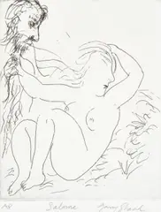 Salmone by Garry Shead, etching a/p, sold Feb 2016