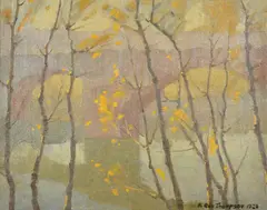 Francis Roy Thompson, Bridge, 1928, oil on canvas