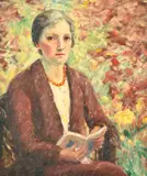 Marie Tuck, Self Portrait, oil on canvas