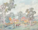Marie Tuck, Mt Torrens from the Tuck Family Home, oil on canvasboard