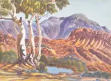 Otto Pareroultja, Central Australian Landscape (#1), watercolour