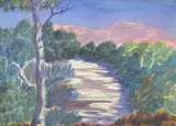 Otto Pareroultja, Central Australian Landscape (#5), watercolour