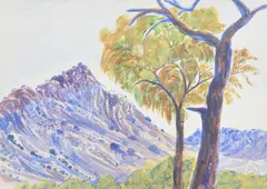 Otto Pareroultja, Central Australian Landscape (#4), watercolour