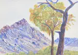 Otto Pareroultja, Central Australian Landscape (#4), watercolour