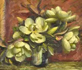 Francis Roy Thompson, Magnolias, oil on canvas