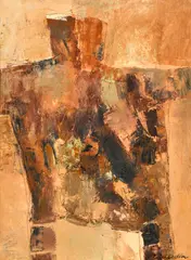 Arch Cuthbertson, Pre Hominid, oil on board