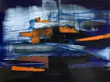 Abstract by Joseph Stanislaus Ostoja-Kotwoski, 1962, enamel on metal, sold May 2016
