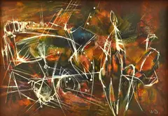 Night in Desert by Wladyslaw Dutkiewicz, oil on board, sold May 2016