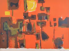 Henry Cliffe, Abstract, 1957, screenprint 7/30