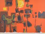 Henry Cliffe, Abstract, 1957, screenprint 7/30