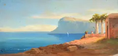 Andrea Cherubini, Capri, oil on panel